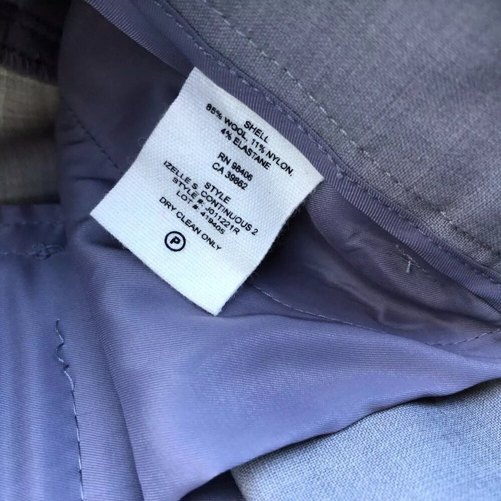 THEORY Izelle Dress Pants Women's 2 Petite Wool Blend Grey Work Office B…​​ - Picture 6 of 9